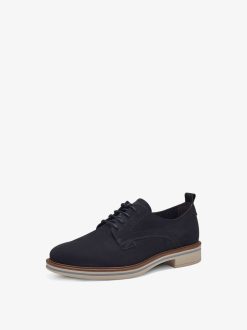 Tamaris Chaussures Basses En Cuir - Bleu | Chaussures Basses Et Pantoufles