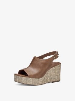 Tamaris Sandale A Talon - Marron | Des Sandales