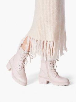 Tamaris Bottine En Cuir - Doublure Chaude Beige | Bottines