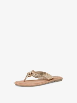 Tamaris Mule En Cuir - Metallise | Mules