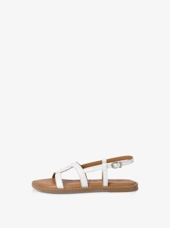 Tamaris Sandale En Cuir - Blanc | Des Sandales