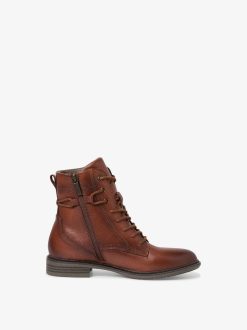 Tamaris Bottine En Cuir - Marron | Bottines