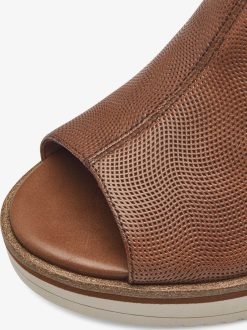 Tamaris Mule En Cuir - Marron | Mules