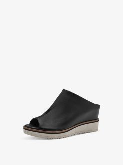 Tamaris Mule En Cuir - Noir | Mules