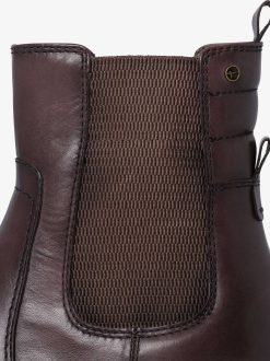 Tamaris Bottine Chelsea En Cuir - Marron | Bottines