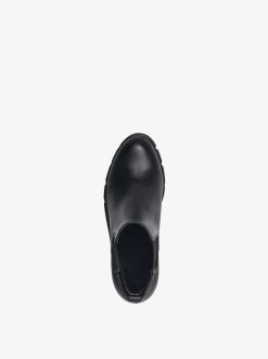 Tamaris Bottine Chelsea En Cuir - Noir | Bottines