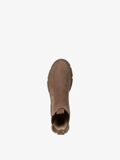 Tamaris Bottine Chelsea En Cuir - Marron | Bottines