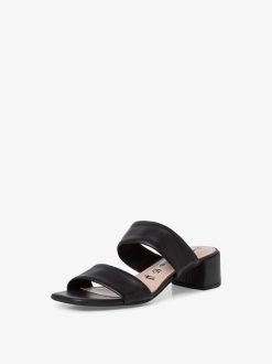 Tamaris Mule En Cuir - Noir | Mules