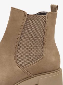 Tamaris Bottine Chelsea En Cuir - Marron | Bottines