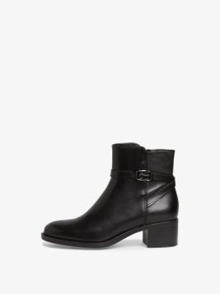 Tamaris Bottine En Cuir - Noir | Bottines