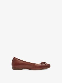 Tamaris Ballerine En Cuir - Marron | Ballerines