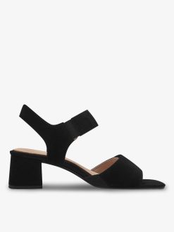 Tamaris Sandale A Talon En Cuir - Noir | Des Sandales