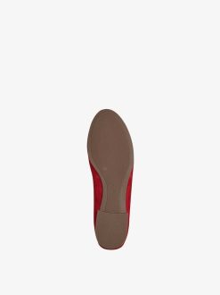 Tamaris Ballerine En Cuir - Rouge | Ballerines