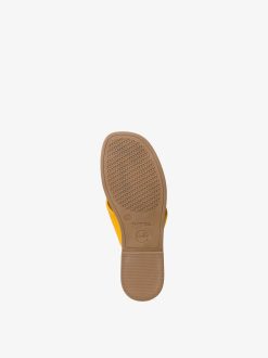 Tamaris Mule En Cuir - Jaune | Mules