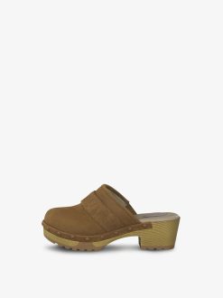 Tamaris Mule En Cuir - Marron | Mules