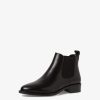 Tamaris Bottine Chelsea En Cuir - Noir | Bottines