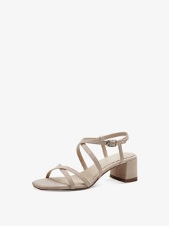 Tamaris Sandale A Talon - Beige | Des Sandales