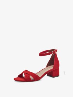 Tamaris Sandale A Talon - Rouge | Des Sandales