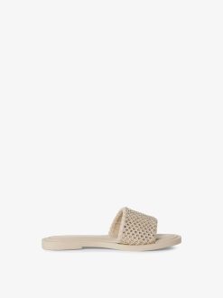 Tamaris Mule En Cuir - Beige | Mules