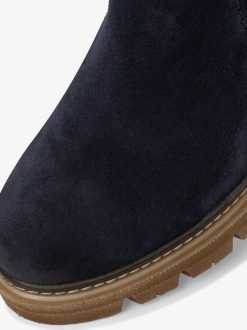 Tamaris Bottine Chelsea En Cuir - Bleu | Bottines