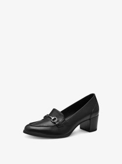 Tamaris Trotteur En Cuir - Noir | Chaussures Basses Et Pantoufles