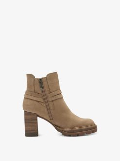 Tamaris Bottine Chelsea En Cuir - Marron | Bottines