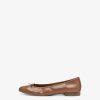 Tamaris Ballerine En Cuir - Marron | Ballerines