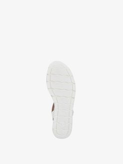 Tamaris Sandale A Talon En Cuir - Blanc | Des Sandales