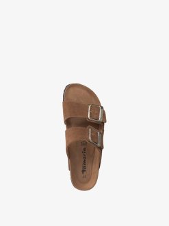 Tamaris Mule En Cuir - Marron | Mules