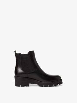 Tamaris Bottine Chelsea En Cuir - Noir | Bottines