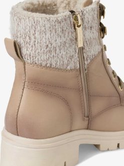 Tamaris Bottine En Cuir - Beige | Bottines