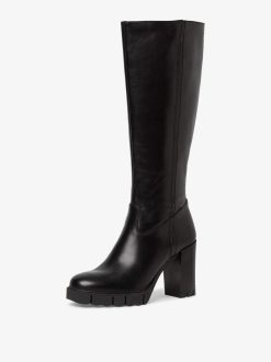 Tamaris Bottes En Cuir - Noir | Bottes