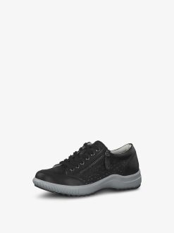 Tamaris Baskets En Cuir - Noir | Chaussures Basses Et Pantoufles