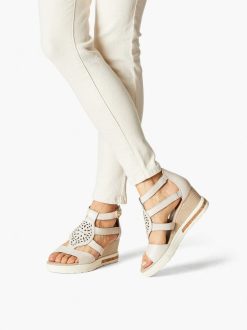 Tamaris Sandale En Cuir - Blanc | Des Sandales