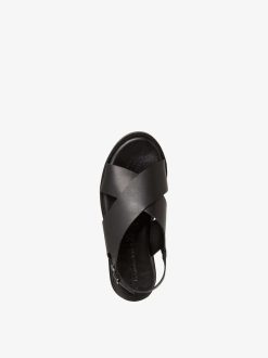 Tamaris Sandale A Talon En Cuir - Noir | Des Sandales