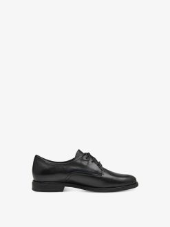 Tamaris Chaussures Basses En Cuir - Noir | Chaussures Basses Et Pantoufles