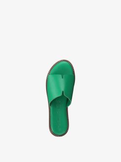 Tamaris Mule En Cuir - Vert | Mules