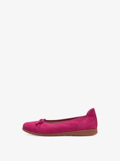 Tamaris Ballerine En Cuir - Rose | Ballerines