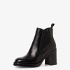 Tamaris Bottine Chelsea En Cuir - Noir | Bottines