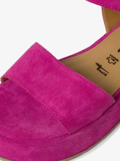 Tamaris Sandale A Talon En Cuir - Rose | Des Sandales