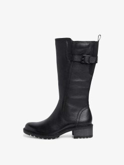 Tamaris Bottes En Cuir - Noir | Bottes