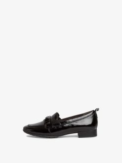 Tamaris Babouche En Cuir - Noir | Chaussures Basses Et Pantoufles