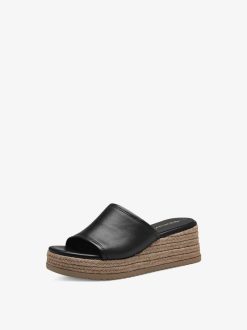 Tamaris Mule En Cuir - Noir | Mules