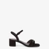 Tamaris Sandale A Talon En Cuir - Noir | Des Sandales