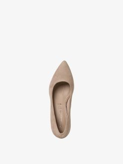 Tamaris Escarpins En Cuir - Beige | Pompes