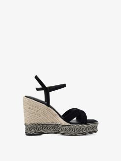 Tamaris Sandale A Talon En Cuir - Noir | Des Sandales