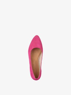 Tamaris Ballerine En Cuir - Rose | Ballerines