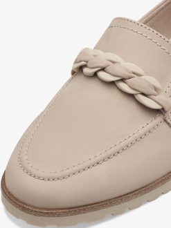 Tamaris Babouche En Cuir - Beige | Chaussures Basses Et Pantoufles