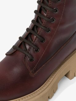 Tamaris Bottine En Cuir - Marron | Bottines