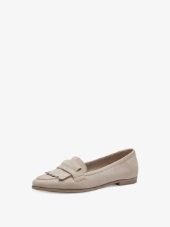 Tamaris Babouche En Cuir - Beige | Chaussures Basses Et Pantoufles